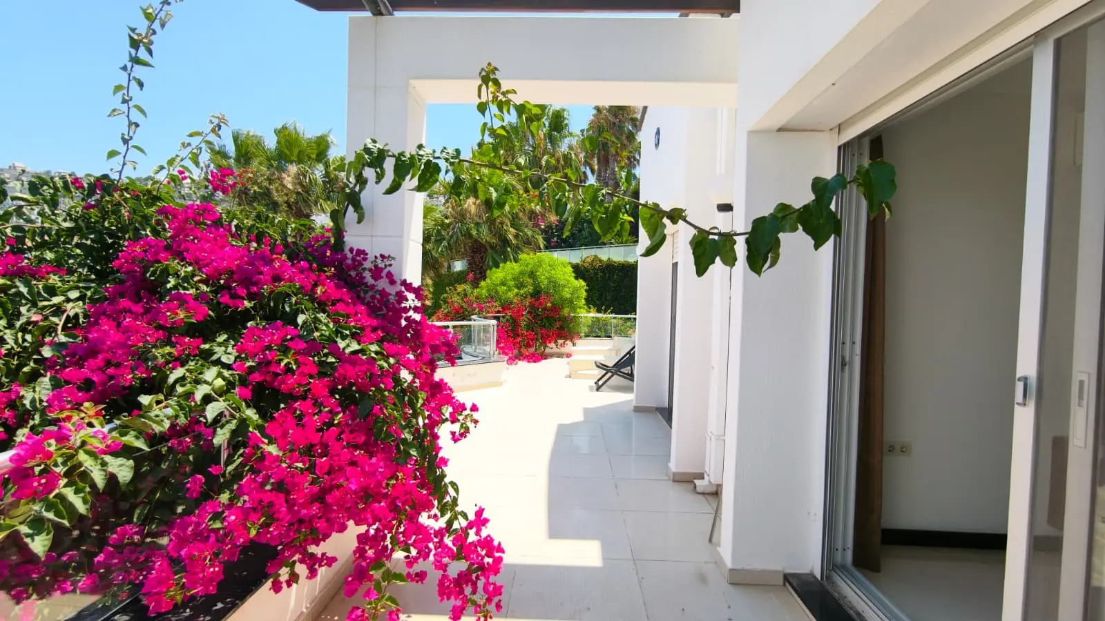 Shaded terrace